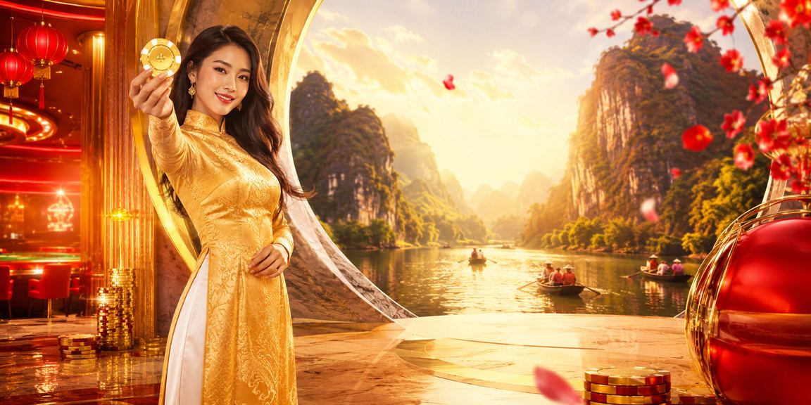 Không khí giải trí casino sang trọng với người mẫu áo dài tại Ninh Bình
